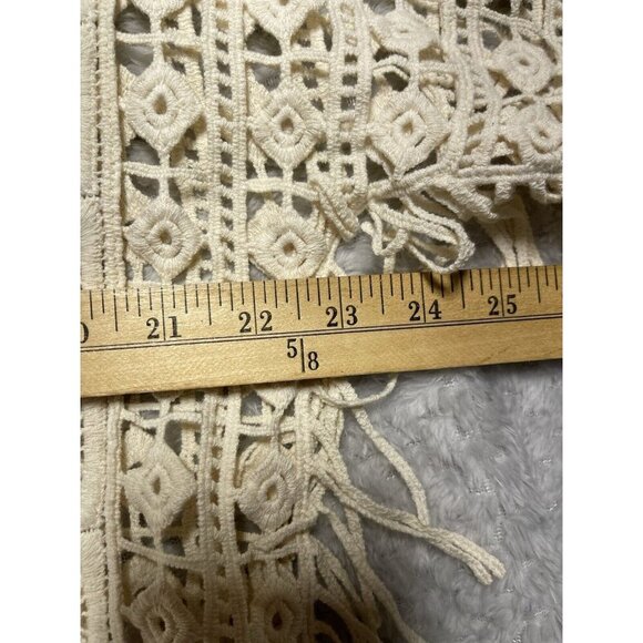 Rafaella Womens Sleeveless Top Size L Off White Crochet Cover Western Cottage - Picture 11 of 12